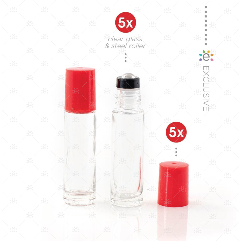 10 ml Heldere Roller Fles Lipstick Red (5 stuks)