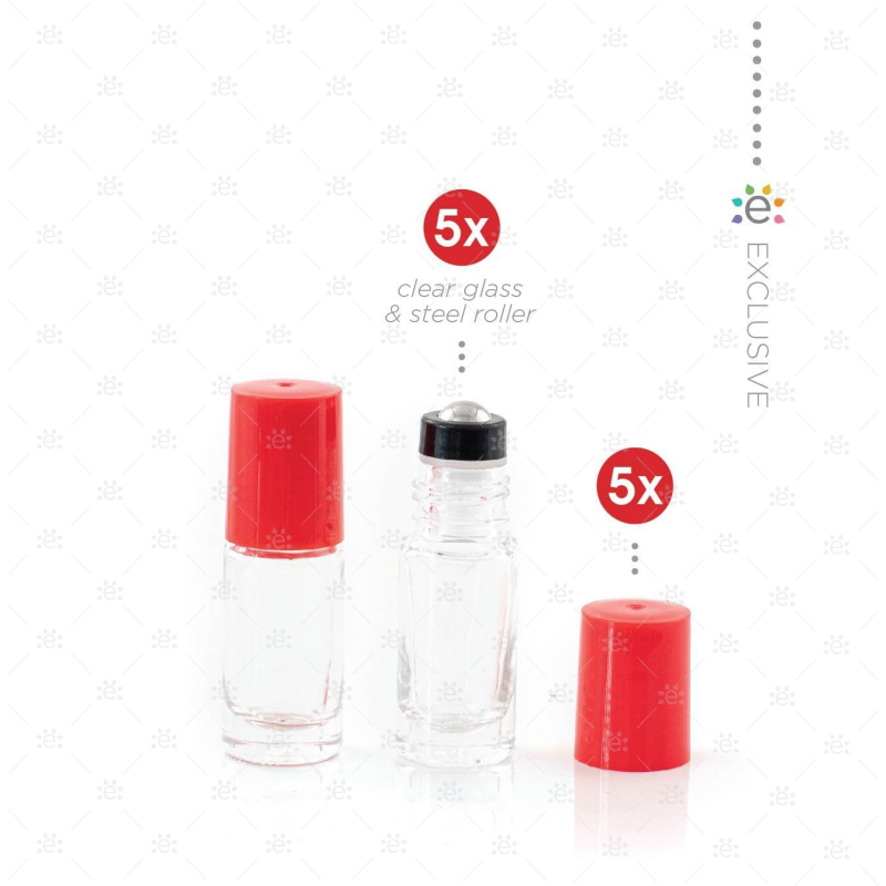 5 ml Heldere Roller Fles Lipstick Red (5 stuks)