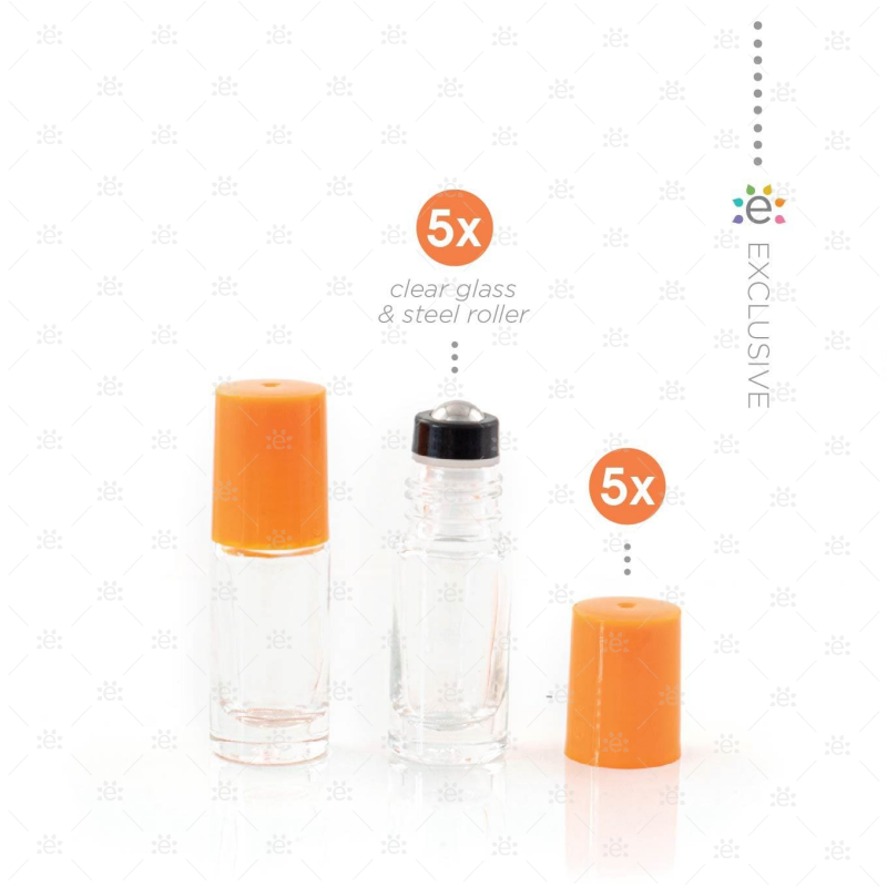 5 ml Heldere Roller Fles Tangerine Orange (5 stuks)