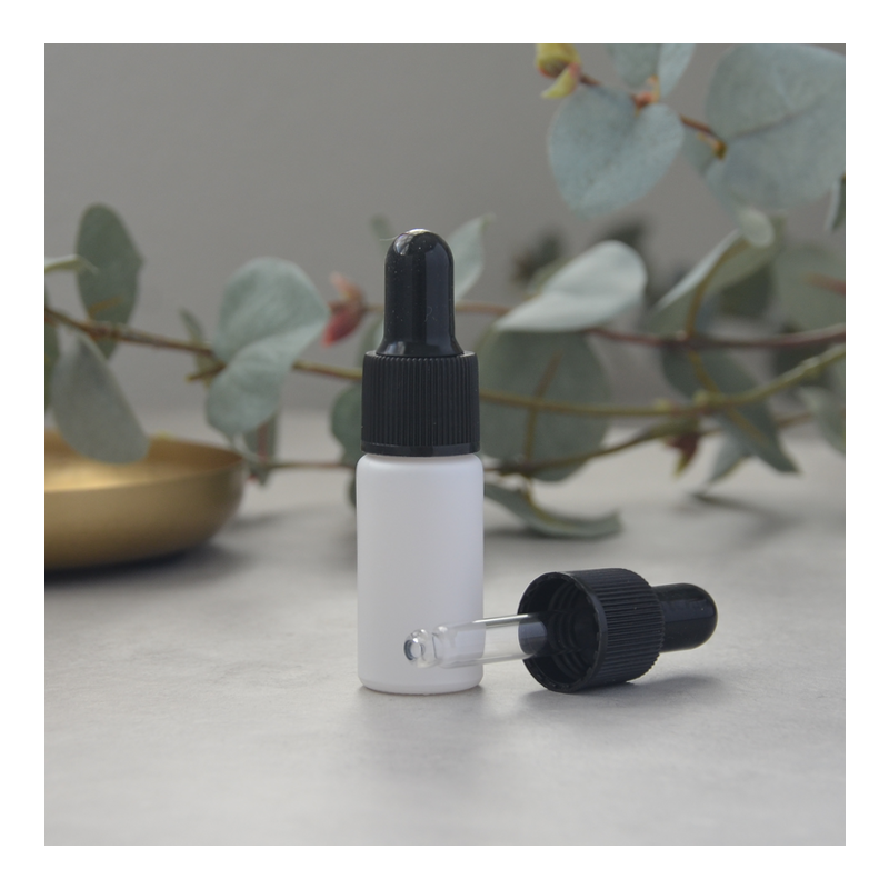 5 ml Frosted Pipet Flessen Wit (per stuk)