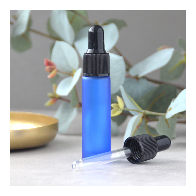 10 ml Frosted Pipet Fles Blauw (per stuk)