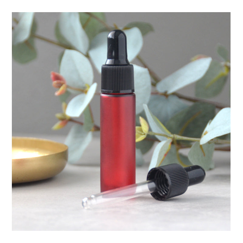 10 ml Frosted Pipet Fles Rood (per stuk)