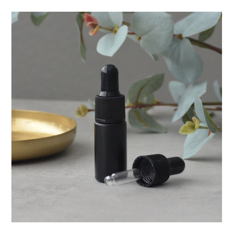 5 ml Frosted Pipet Fles Zwart (per stuk)