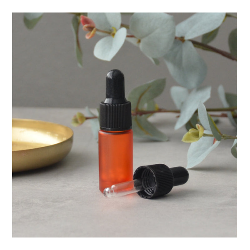 5 ml Frosted Pipet Fles Oranje (per stuk)