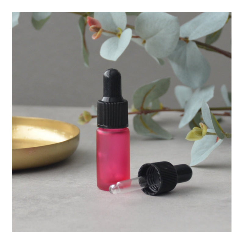 5 ml Frosted Pipet Fles Roze (per stuk)