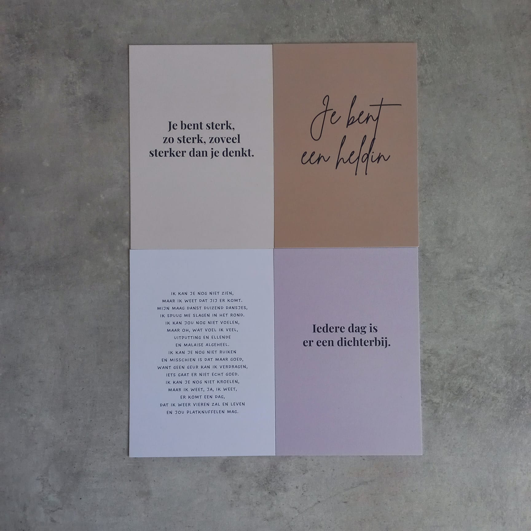 Tekstkaarten Assorti - (12 stuks)