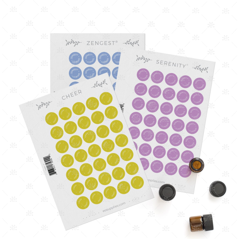 Bottle Cap Stickers:  Replacement Sheets (Blends) - 35 Per Sheet) Labels