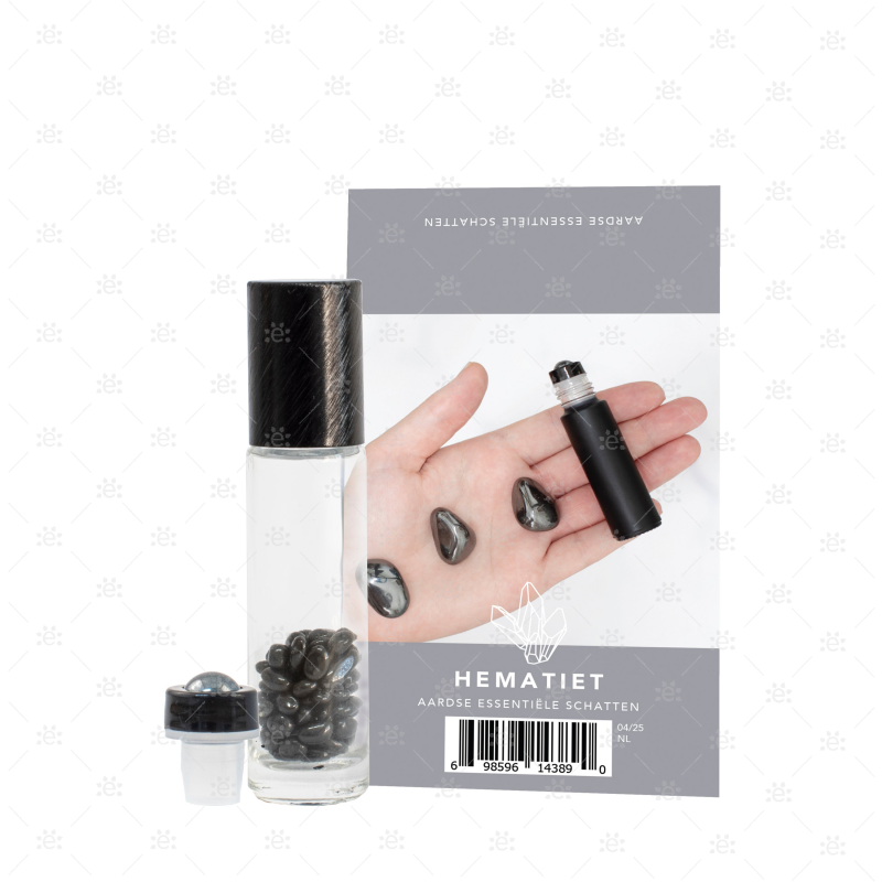 Hematiet Edelsteen Roller Fles Set - NEDERLANDS