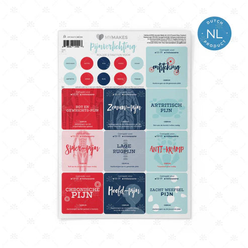 MyMakes Labels: Pijn Verlichting - NEDERLANDS