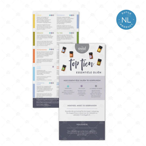 Top Tien Oliën Infokaart - NEDERLANDS