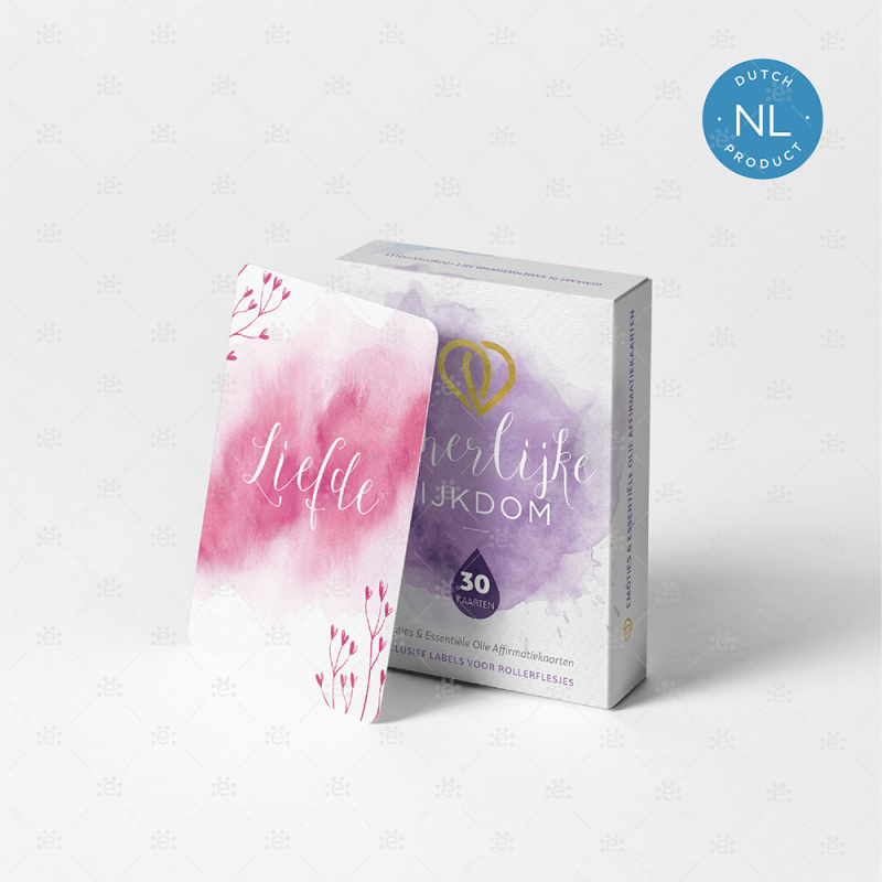 Treasures Within (Dutch - Nl):  Emotions & Essential Oil Affirmation Cards (With Bottle Labels)